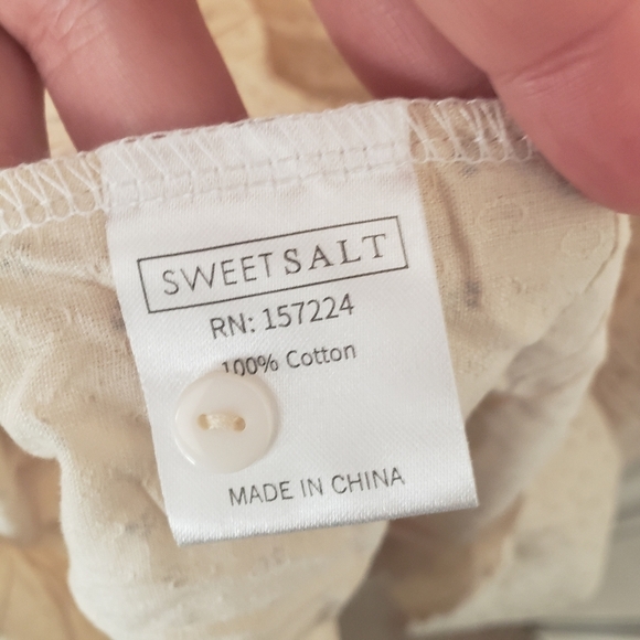 Puff Short Sleeve Button down Nursing Cotton Midi Dress New - Picture 12 of 14